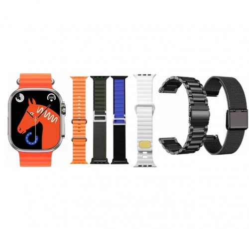 ساعة ذكية إصدار 9 مع 7 أساور هدية