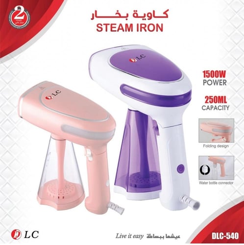مكواة بخار محمولة للملابس سعة 1500 واط ، DLC-540