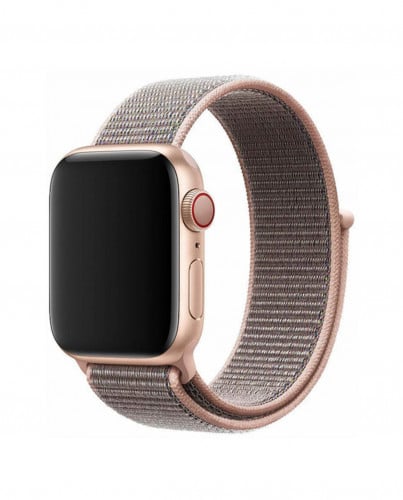 سوار قماش للساعة الذكية مقاس 44-42 وردي