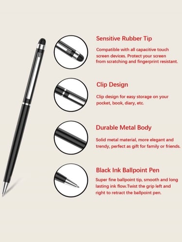 قلم لمس 2in1 من Stylus لجميع أنواع الأجهزة