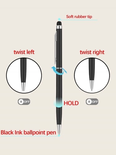 قلم لمس 2in1 من Stylus لجميع أنواع الأجهزة