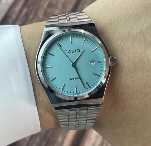 ساعة كاسيو casio MTP تركوازي