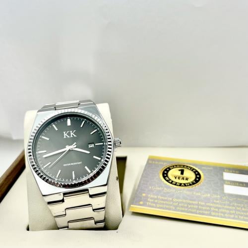 ساعة رجالية من KK لون أسود