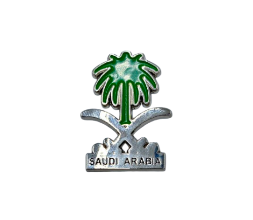 شعار سيفين ونخلة ملصق معدن 3m