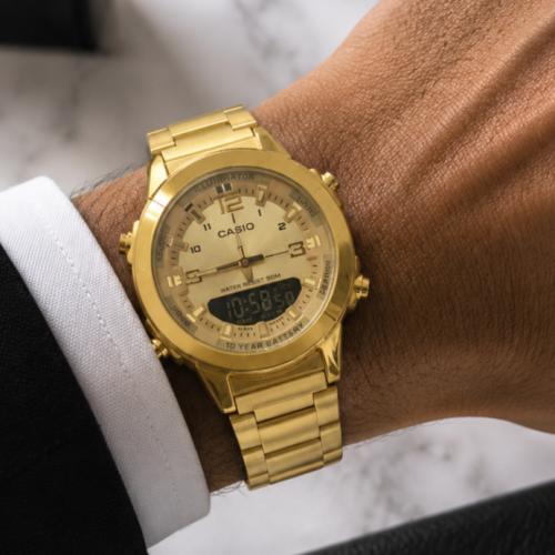ساعة كاسيو CASIO ANALOG ذهبي