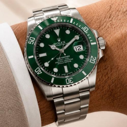 ساعة رجالية رولكس ROLEX اخضر