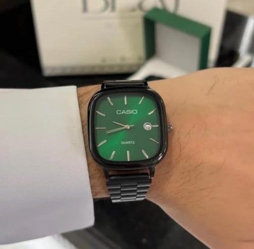 ساعة كاسيو casio LTP اخضر ملكي