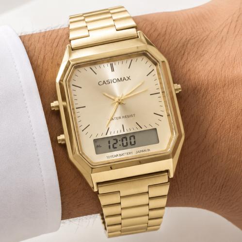 ساعة كاسيو CASIO , MAX VINTAGE اللون ذهبي