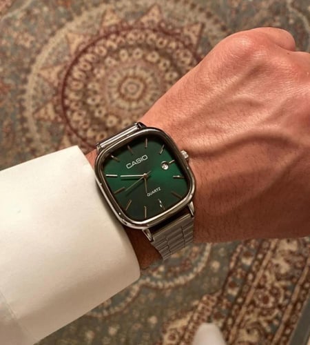 ساعة كاسيو casio LTP اخضر