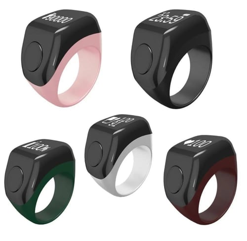 خاتم التسبيح الذكي من زاد مزود بثلاث مقاسات