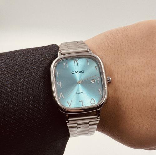 ساعة كاسيو casio LTP ازرق ارقام عربية