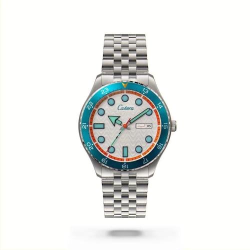 ساعة رجالية من كاتيرا لون ابيض