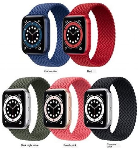 سوار قماش مطاطي للساعة الذكية مقاس 44-42