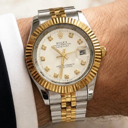 ساعة رجالية رولكس ROLEX ابيض