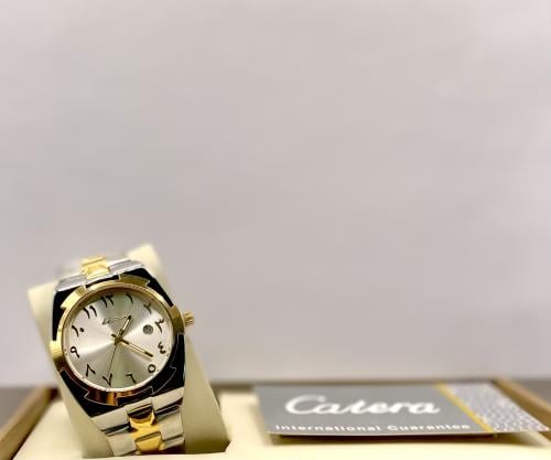 ساعة رجالية من Catera لون فضي