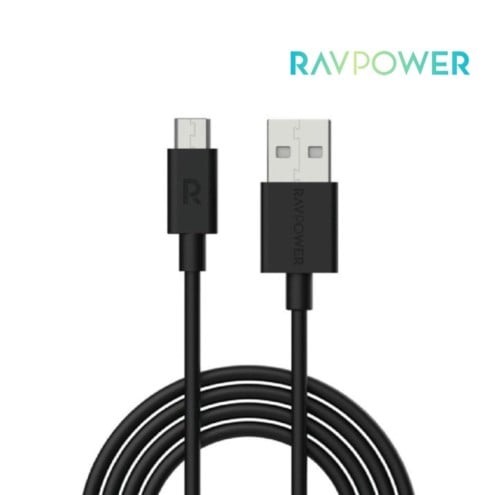 سلك شاحن مايكرو راف باور 1 متر - أسود