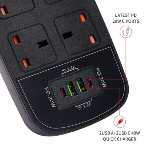 توصيلة ذكية مزودة بمنفذين PD تايب سي تدعم الشحن ال...