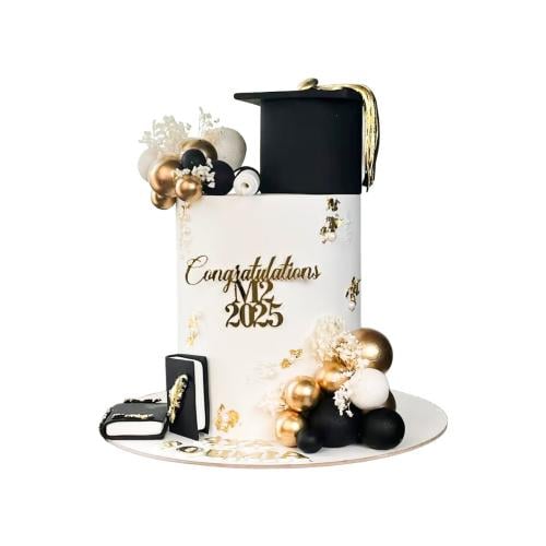 كيكة تخرج بعجينة السكر