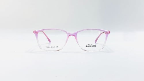 نظارة طبيه نسائية بلاستيك بيضاوية االلون شفاف وردي...