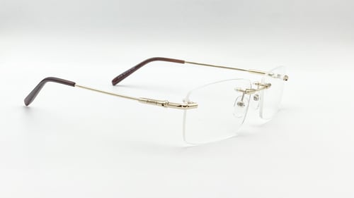نظارة طبية بدون إطار (اطار رملس) اللون ذهبي رقم ال...