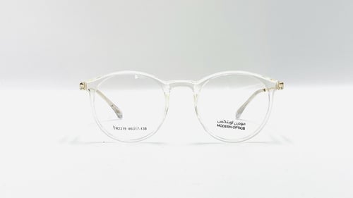 نظارة طبية بلاستيك دائرية مناسبة للجنسين لون شفاف...