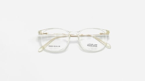 نظارة طبية بلاستيك بيضاوية مناسبة للجنسين اللون شف...