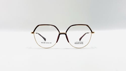 نظارة طبية نسائية سداسية مصنوعة من المعدن اللون ذه...