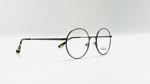 نظارة طبية معدن دائرية مناسبة للجنسين اللون أسود م...