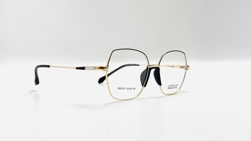 نظارة طبية نسائية سداسية مصنوعة من المعدن اللون ذه...