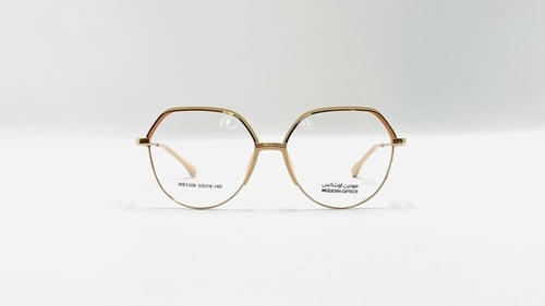 نظارة طبية ن نسائية سداسية مصنوعة من المعدن اللون...