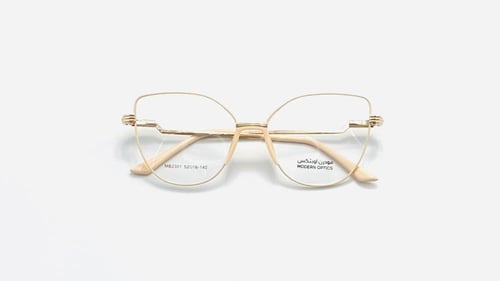 نظارة طبية نسائية معدن عين القطة (كات آي) اللون ور...