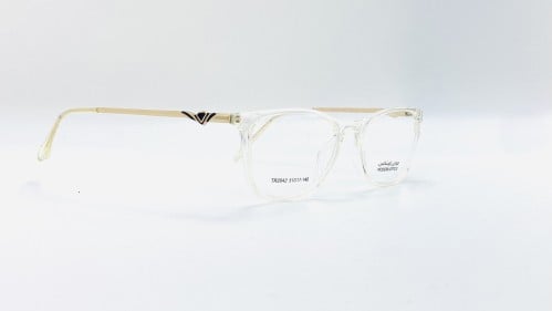 نظارة طبية بلاستيك بيضاوية مناسبة للجنسين اللون شف...