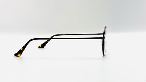 نظارة طبية معدن دائرية مناسبة للجنسين اللون بني رق...