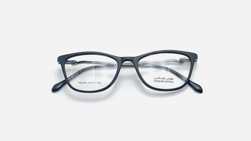 نظارة طبية بلاستيك بيضاوية مناسبة للجنسين اللون أس...