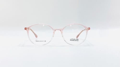 نظارة طبية نسائية بلاستيك دائرية اللون وردي رقم ال...