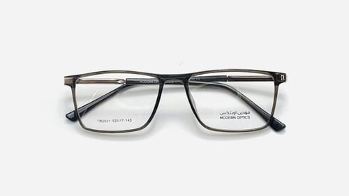 نظارة طبية بلاستيك مستطيلة مناسبة للجنسين اللون أس...