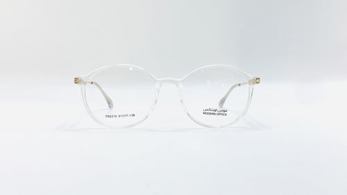 نظارة طبية بلاستيك دائرية مناسبة للجنسين لون شفاف...