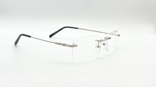 نظارة طبية بدون إطار (اطار رملس) اللون فضي رقم الم...