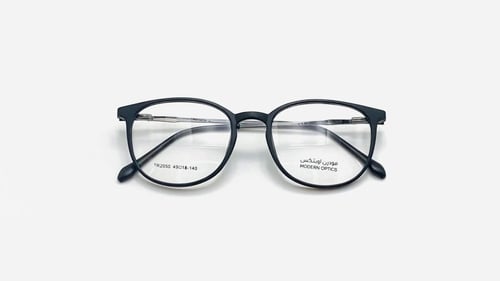 نظارة طبية بلاستيك بيضاوية مناسبة للجنسين اللون أس...