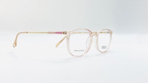 نظارة طبية نسائية بلاستيك بيضاوية اللون شفاف وردي...