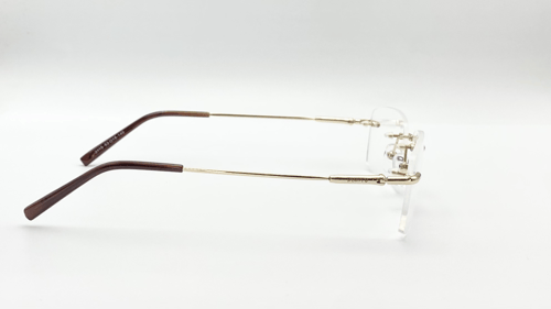 نظارة طبية بدون إطار (اطار رملس) اللون ذهبي رقم ال...