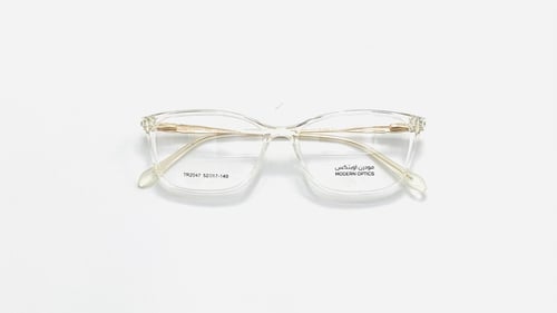 نظارة طبية بلاستيك مستطيلة مناسبة للجنسين اللون شف...