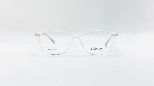 نظارة طبيه بلاستيك بيضاوية مناسبة للجنسين اللون شف...