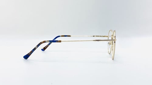 نظارة طبية معدن دائرية مناسبة للجنسين لون أسود*ذهب...