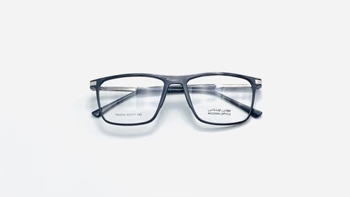 نظارة طبية بلاستيك مربعة مناسبة للجنسين اللون أسود...