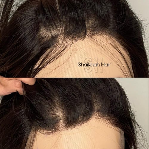 باروكة الحرير الكامل اسود طبيعي ناعم