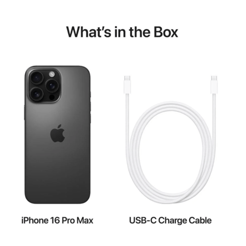 ايفون16برو ماكس، سعة 256 جيجا ، لون تيتانيوم أسود...