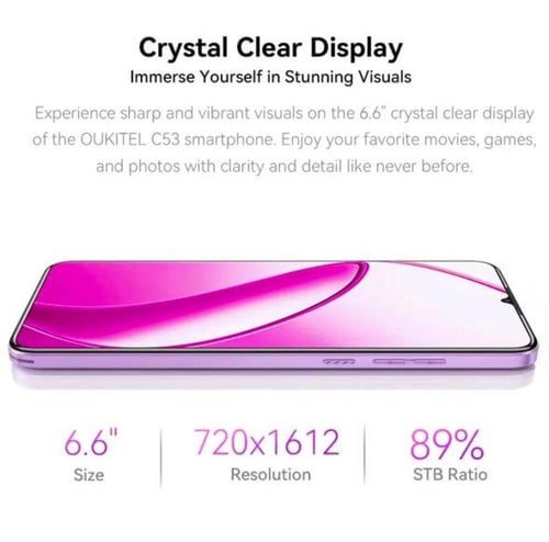 أوكتيل C53، سعة 128 جيجا، الرام 8, 4جي، متعدد الأل...