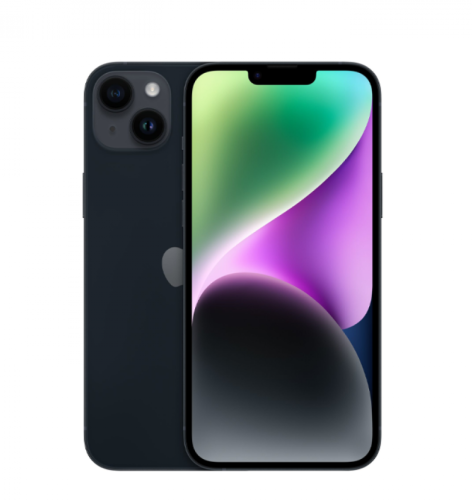 ايفون14، سعة 128 جيجا ، لون أسود 5G، ضمان سنتين