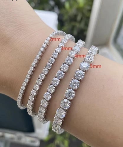 الماس مخبري - اسوارة تنس حجم ٣ مم